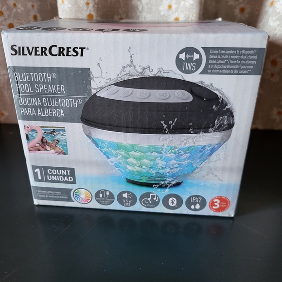 New SilverCrest Bluetooth Pool Speaker Waterproof Floating - Picture 2 of 3